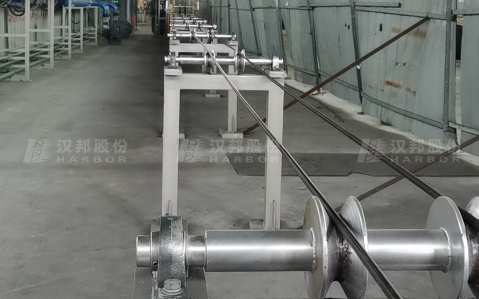 Lead bath, salt bath, water bath heat treatment production line